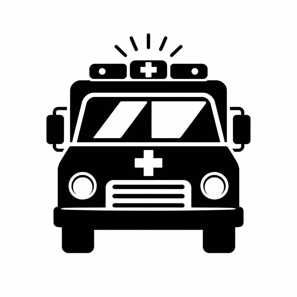 Emergency ambulance icon representing field response operations